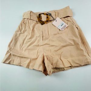 TALL BUCKLE DETAIL LINEN LOOK SHUKI pink
